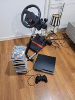 Ps3+2 controllers+ racestuur+30 games, Spelcomputers en Games, Spelcomputers | Sony PlayStation 3, Met 2 controllers, Gebruikt