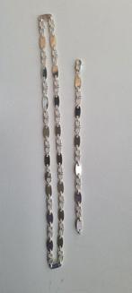 Mooie dikke en zware zilveren armband en ketting set, Ophalen of Verzenden, Nieuw, Zilver, Zilver