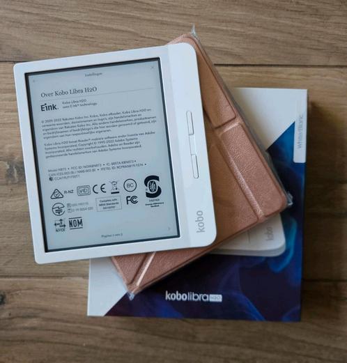 Zgan Kobo Libra H2o ereader met nieuwe sleepcover, Computers en Software, E-readers, Zo goed als nieuw, 7 inch, 8 GB, Touchscreen