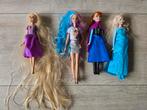 4 barbie/ rapunzel/anna/elsa, Kinderen en Baby's, Speelgoed | Poppen, Ophalen of Verzenden, Zo goed als nieuw, Barbie