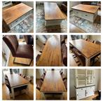 Complete set meubels wit / hout tafel kast stoel tv kast, Ophalen