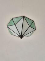 Tiffany Plafondlamp Glas in Lood Stijl, Huis en Inrichting, Lampen | Plafondlampen, Ophalen, Gebruikt, Glas, Art Deco