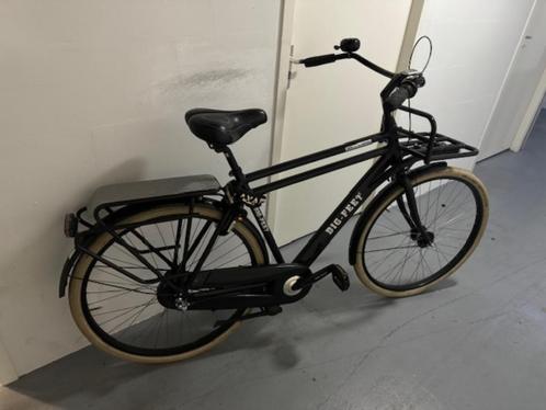 Stadsfiets Big-Feet. Heren Zwart, Fietsen en Brommers, Fietsen | Heren | Herenfietsen, Gebruikt, Overige merken, 53 tot 57 cm