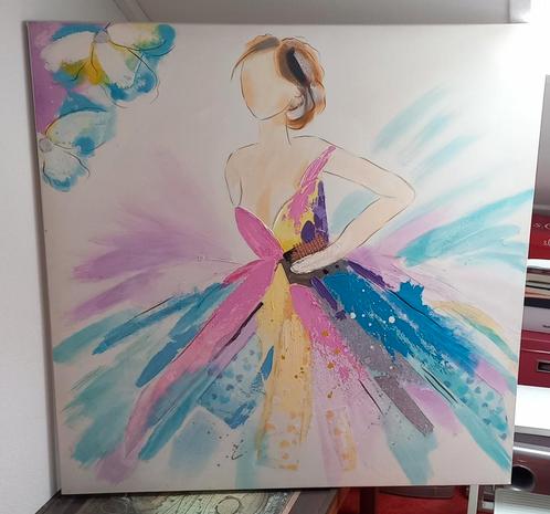 Schilderij Danseres / Ballerina op Canvas, Huis en Inrichting, Woonaccessoires | Schilderijen, Tekeningen en Foto's, Schilderij