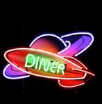 Rocket Diner neon en veel andere USA decoratie reclame neons, Lichtbak of (neon) lamp, Nieuw, Ophalen of Verzenden, Info@americansaleshop.nl