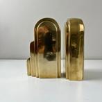 2x messing vintage boekensteunen messing Art Deco, Ophalen, Gebruikt, Onbekend, Onbekend