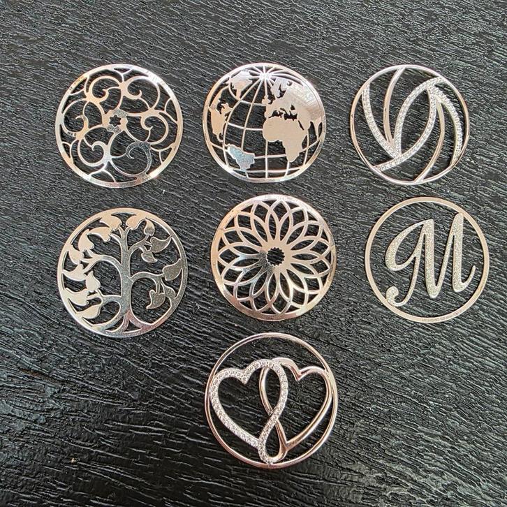 7 stuks MY iMenso Insignia's fantasy Cover grande, Sieraden, Tassen en Uiterlijk, Kettinghangers, Zo goed als nieuw, Zilver, Zilver