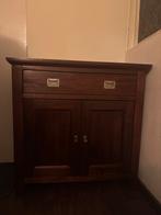 Mooie, sterke houten kast met lade en sleutel, Ophalen of Verzenden