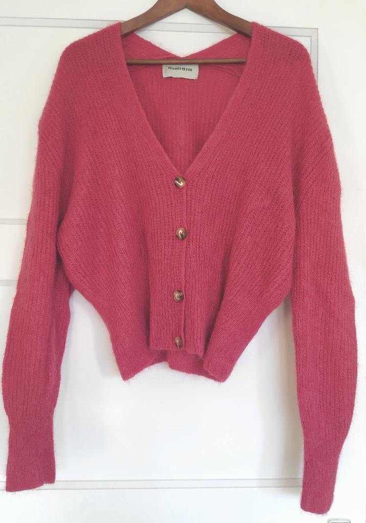 Femmes du Sud alpaca wollen vest, S, rood roze, Kleding | Dames, Truien en Vesten, Zo goed als nieuw, Maat 36 (S), Roze, Ophalen of Verzenden
