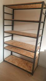 Industriële design stellingkast/boekenplank houten staal, Huis en Inrichting, Ophalen