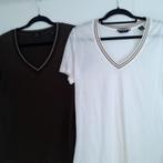 Drie shirts Scotch & soda  groen en wit mt L Xl v hals, Wit, Maat 46/48 (XL) of groter, Ophalen of Verzenden, Zo goed als nieuw