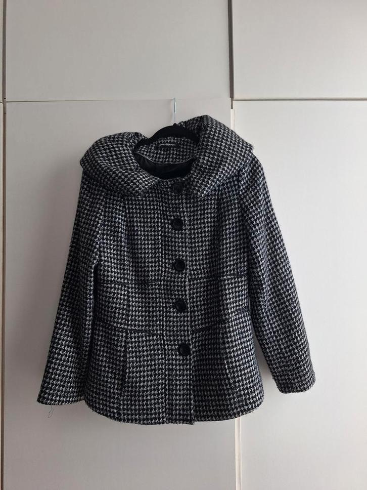 Jan Kuperus wollen jas maat 38 mantel van 50% wol, Kleding | Dames, Jassen | Winter, Gedragen, Maat 38/40 (M), Grijs, Verzenden