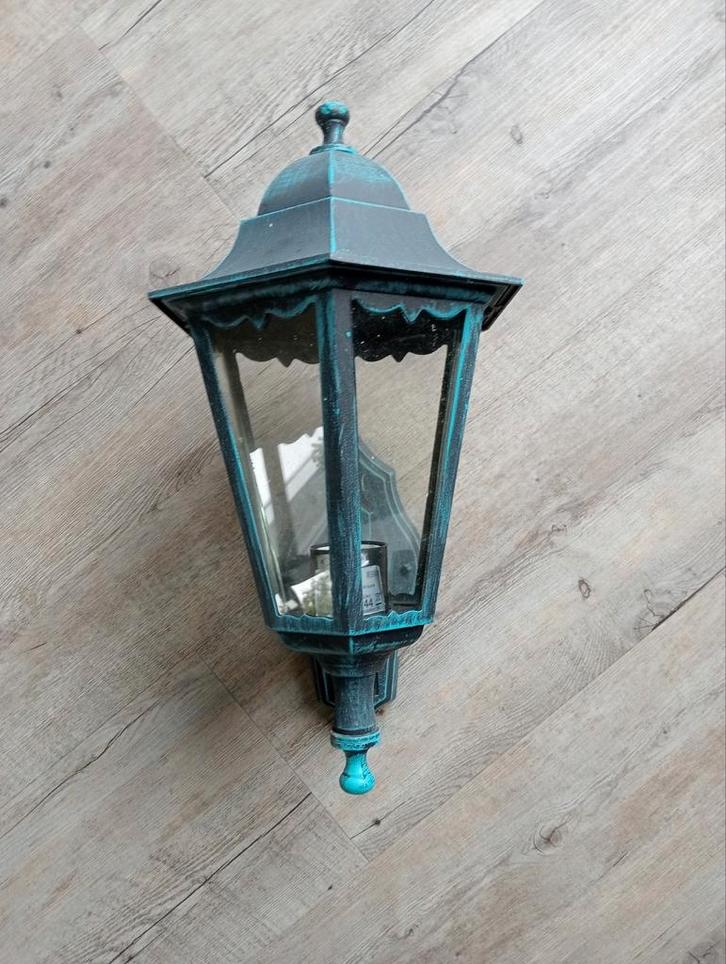 Buitenlamp met sensor, Huis en Inrichting, Lampen | Wandlampen, Zo goed als nieuw, Glas, Metaal, Ophalen of Verzenden