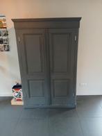 Mooie brocante kast, gerenoveerd in mat grijze krijtverf., Huis en Inrichting, Ophalen, Gebruikt, 40 tot 80 cm, 170 cm of meer