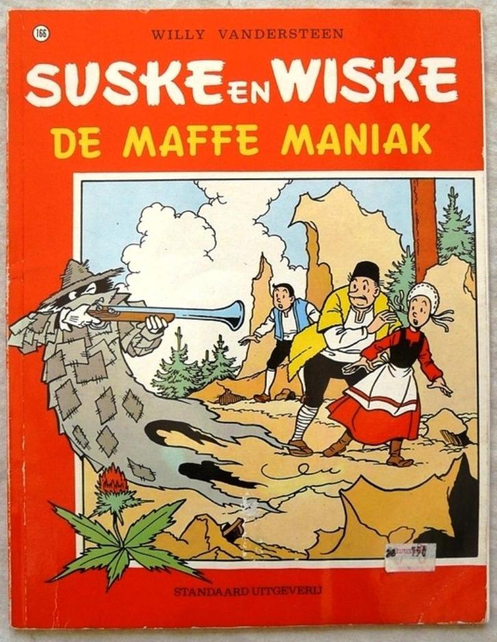 Strip, Suske en Wiske, De Maffe Maniak, Nr.166, SU, 1994.(1), Boeken, Stripboeken, Gelezen, Eén stripboek, Ophalen of Verzenden
