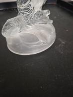 Vintage Kristallen Uil - 15x10cm, Huis en Inrichting, Woonaccessoires | Vazen, Gebruikt, Wit, Ophalen of Verzenden, Glas