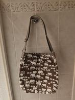 Stoffen tas van Miss Lulu met olifanten bedrukt., Ophalen of Verzenden, Nieuw, Overige kleuren, Overige merken