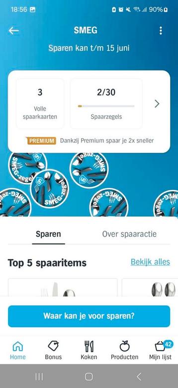 SMEG - Volle spaarkaarten 3x beschikbaar voor biedingen