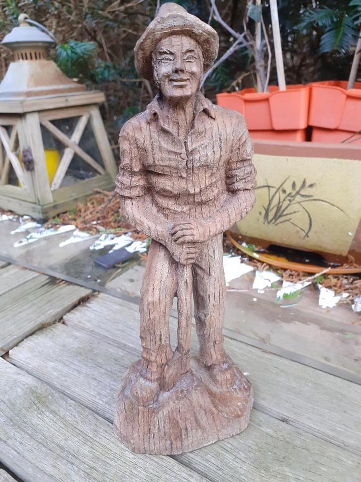 Houten Beeld van een Boer, Antiek en Kunst, Kunst | Beelden en Houtsnijwerken, Ophalen of Verzenden