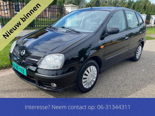 Nissan Almera Tino 1.8 Automaar 2005 Zwart nieuwe apk, Auto's, Nissan, Bedrijf, Te koop, Almera Tino, ABS, Achteruitrijcamera