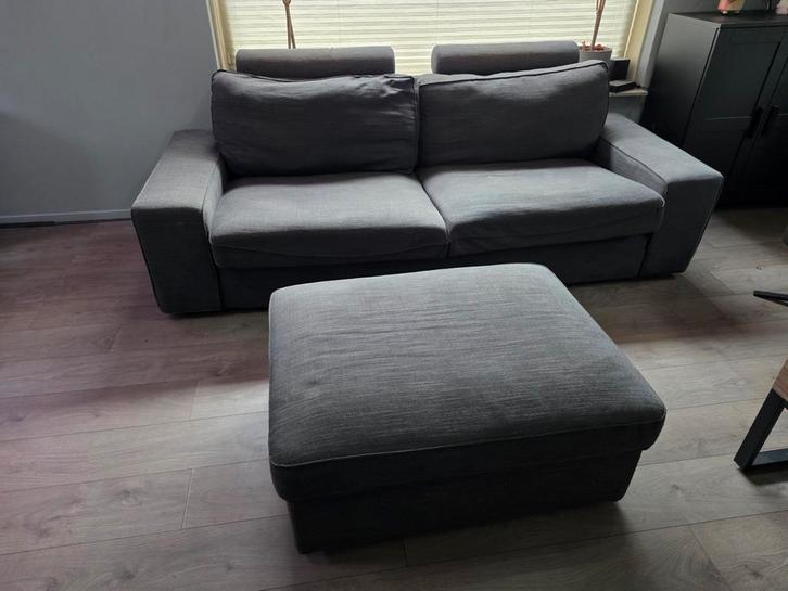 Ikea kivik 3 zits bank met hocker, Huis en Inrichting, Banken | Bankstellen, Gebruikt, Rechte bank, Driepersoons, 200 tot 250 cm