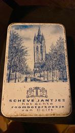 3 blikjes Delft, Ophalen of Verzenden, Gebruikt, Koek(jes)