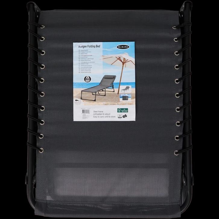 Opvouwbaar Bungee Ligbed, Tuin en Terras, Ligbedden, Nieuw, Metaal, Inklapbaar, Ophalen of Verzenden