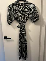 Mango - zwart crème print jurk | maat L, Mango, Zwart, Maat 42/44 (L), Ophalen of Verzenden