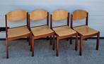 42 x Vintage Deense houten design stoelen eetkamerstoelen, Ophalen of Verzenden, Zo goed als nieuw, Bruin, Vijf, Zes of meer stoelen