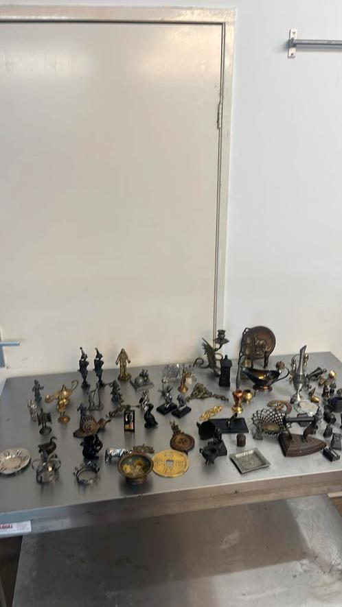 Leuke verzameling oude metalen tinnen beeldjes, Verzamelen, Beelden en Beeldjes, Zo goed als nieuw, Ophalen of Verzenden