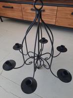 Te koop: metalen kandelaar kroonluchter, Huis en Inrichting, 25 tot 50 cm, Grijs, Ophalen of Verzenden, Zo goed als nieuw