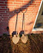 2 antieke scheppen kuilsteker splitlepel kuilspade schop, Ophalen of Verzenden, Gebruikt, Overige soorten