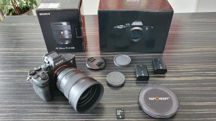 Sony A7IV camera incl. FE 35mm f/1.4 GM lens & accessoires, Audio, Tv en Foto, Fotocamera's Digitaal, Zo goed als nieuw, Sony