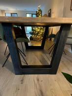 Eettafel met 4 stoelen, Ophalen, Gebruikt, 100 tot 150 cm, Eikenhout