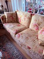 Engelse gebloemde driezitsbank kasteelbank, Ophalen, Gebruikt, Driepersoons, 75 tot 100 cm