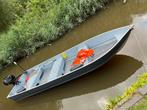 Aluminium Boot 4,35 incl 5 pk mercury 1450  Euro Sail, Watersport en Boten, Tot 10 pk, Aluminium, Ophalen of Verzenden, Zo goed als nieuw