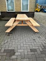 Geschaafde Douglas Picknicktafel op maat, Tuin en Terras, Nieuw, Ophalen of Verzenden, Hout, Vierkant