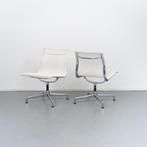 4 Vitra Eames Ea105 Wit  Netweave Chroom, Ophalen of Verzenden, Zo goed als nieuw, Metaal