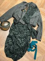 Dames outfit jurk panteprint groen sexy set maat s nieuw, Ophalen of Verzenden, Nieuw, Groen