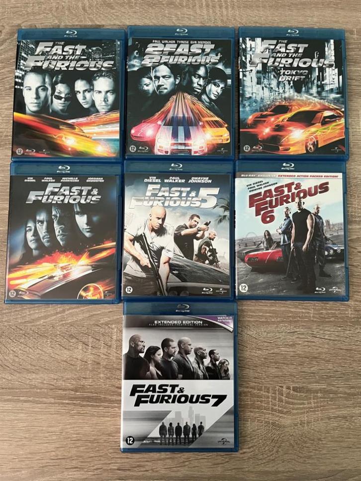 Blu-ray's Fast & Furious 1 t/m 7, Cd's en Dvd's, Blu-ray, Zo goed als nieuw, Actie, Ophalen of Verzenden