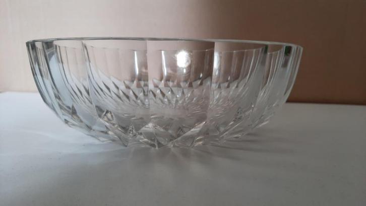 Val Saint Lambert Art Deco Schaal, Huis en Inrichting, Woonaccessoires | Schalen en Manden, Gebruikt, Schaal, Rond, Glas, Ophalen of Verzenden