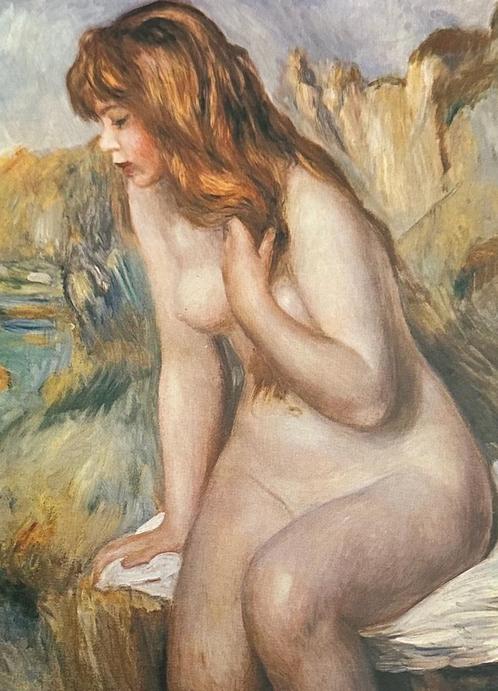0140  PIERRE-AUGUSTE RENOIR ~ de zittende zwemmer, Verzamelen, Ansichtkaarten | Themakaarten, Ongelopen, 1980 tot heden, Overige thema's