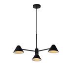 Lucide DEVON Hanglamp Ø 65 cm LED 3x3W 3000K Zwart, 50 tot 75 cm, Nieuw, Ophalen of Verzenden, Metaal