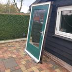 Hardhouten deur / achterdeur/ schuurdeur met kozijn/, Doe-het-zelf en Verbouw, Deuren en Horren, Ophalen, Gebruikt, Buitendeur