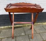 butlertray, inklapbaar, dienblad op onderstel, De doofpot, Ophalen of Verzenden, Rechthoekig, Hout