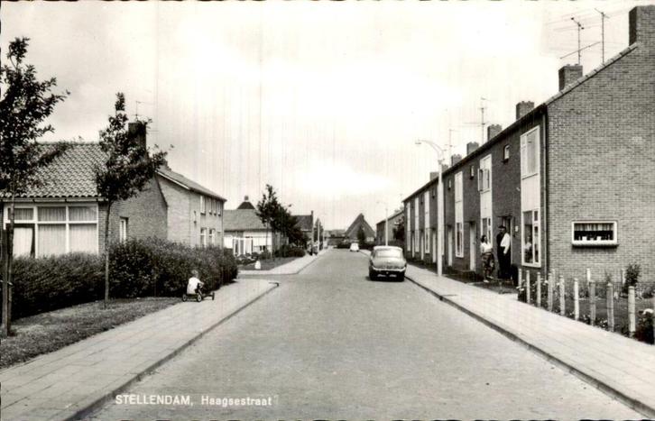 Stellendam Haagsestraat, Verzamelen, Ansichtkaarten | Nederland, Ongelopen, Noord-Brabant, Voor 1920, Ophalen of Verzenden