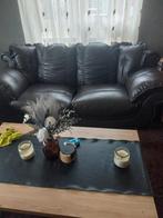 Te koop 3 en z zits 3 zits iets beschadigd leer kleur donker, Ophalen of Verzenden