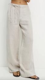 NIEUW PULL and BEAR Broek beige maat 36 100% linnen, Kleding | Dames, Verzenden, Beige, Nieuw, Lang