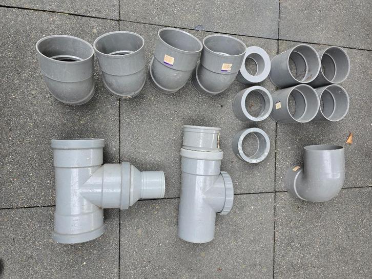 PVC koppelingen verbindingstukken 125 en 110mm, Doe-het-zelf en Verbouw, Buizen en Afvoer, Nieuw, Afvoer, Pvc, Minder dan 2 meter