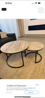 Houten salontafel set van Haco - Echt hout, Gebruikt, Rond, Minder dan 50 cm, Overige houtsoorten